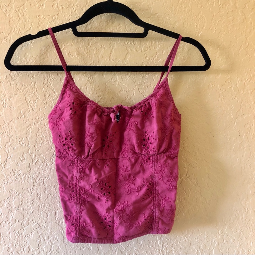 Lace, Tie-front, corseted Tank Top!